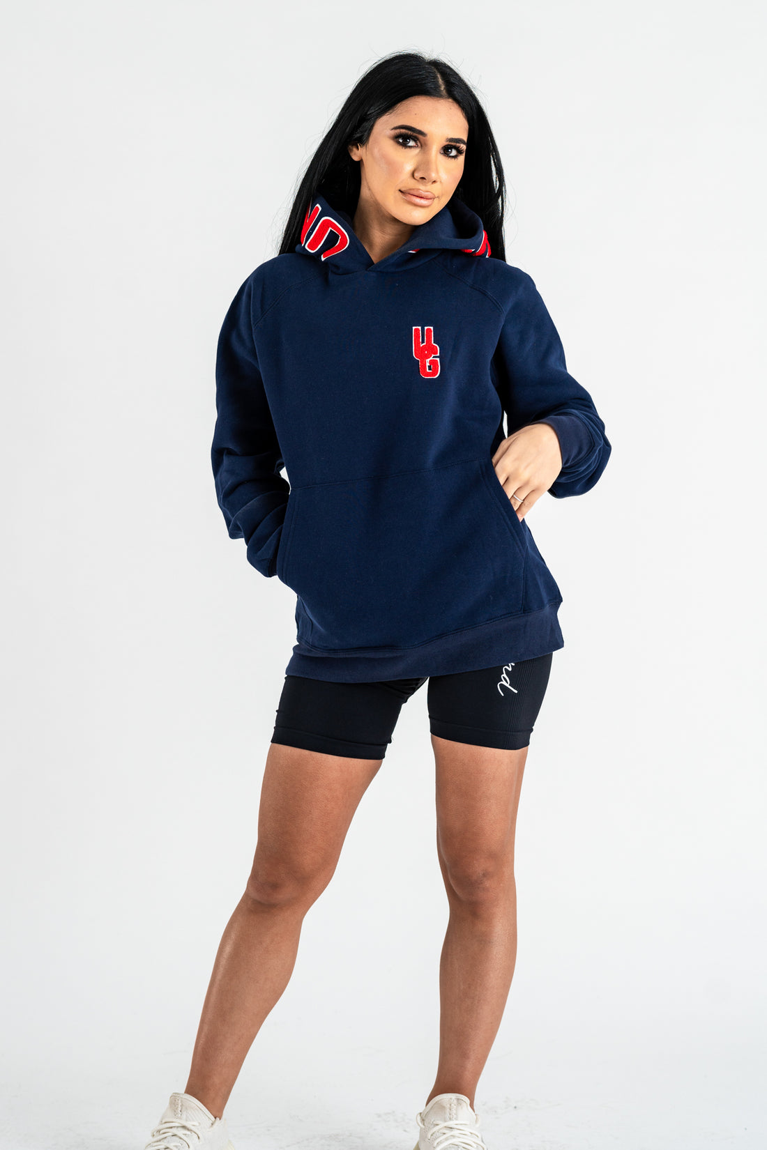 Navy x Red Hoodie