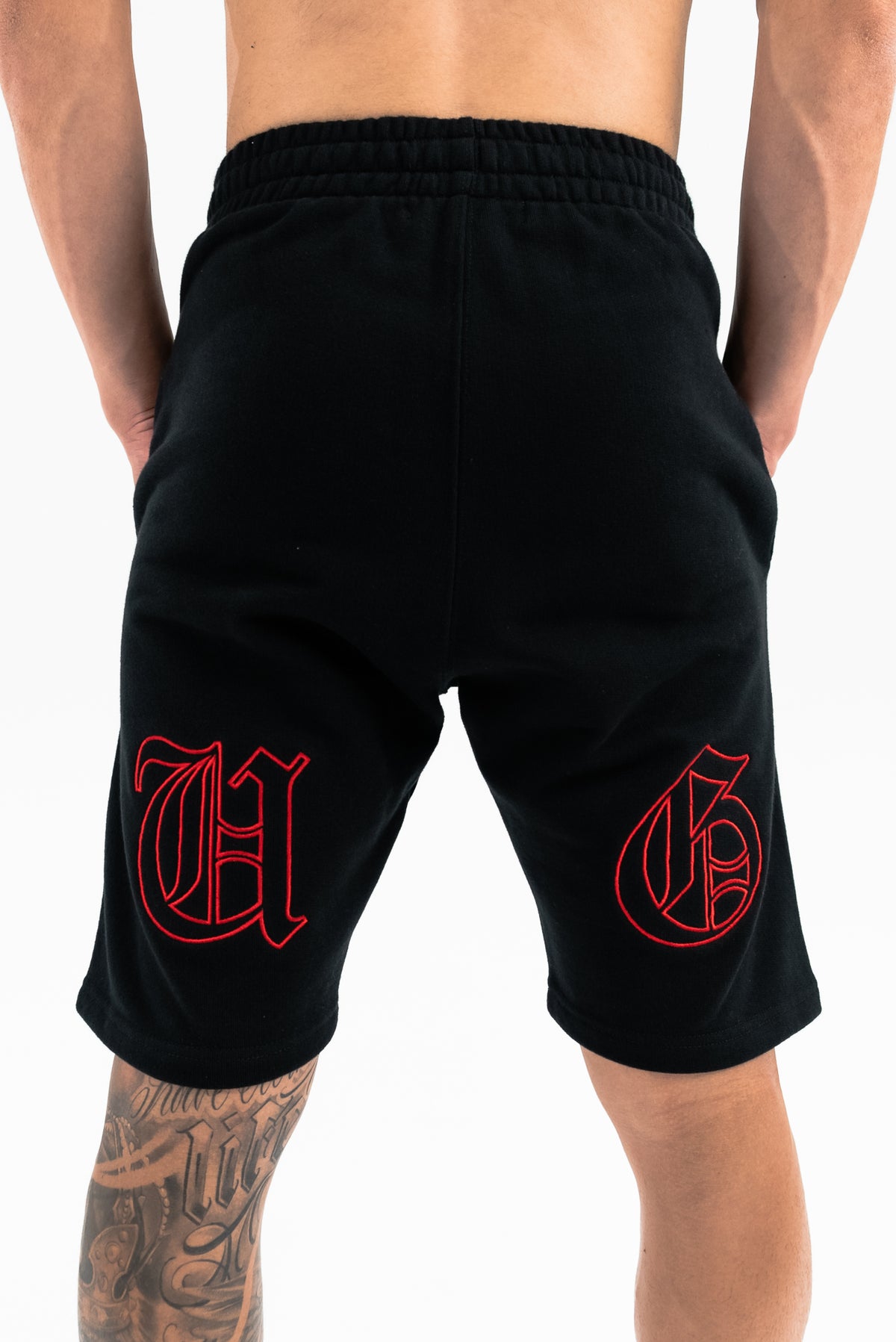 Cotton Shorts x Black/Red