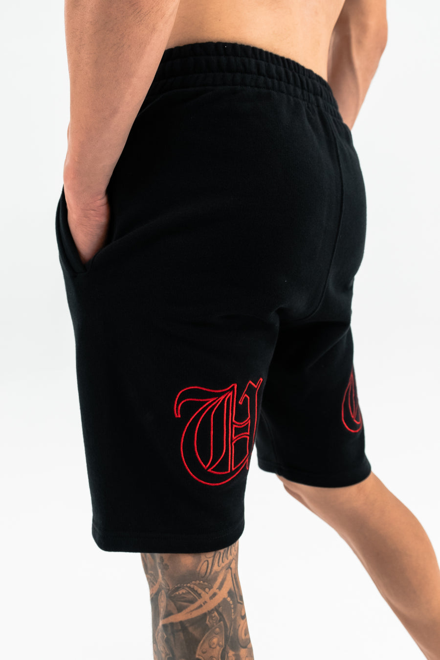 Men's Cotton Shorts x Black/Red