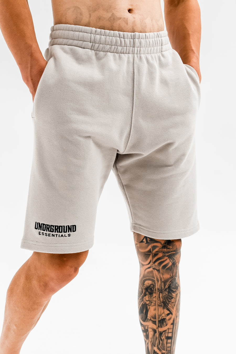 Men's Cotton Shorts x Taupe/Black