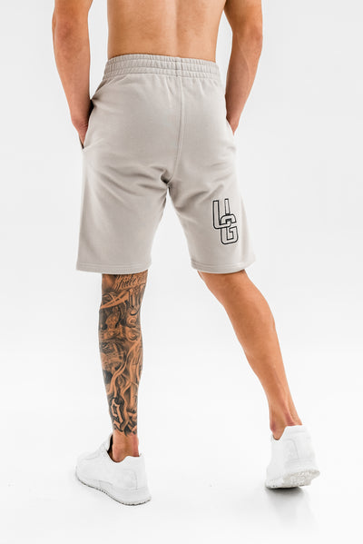 Cotton Shorts x Taupe/Black