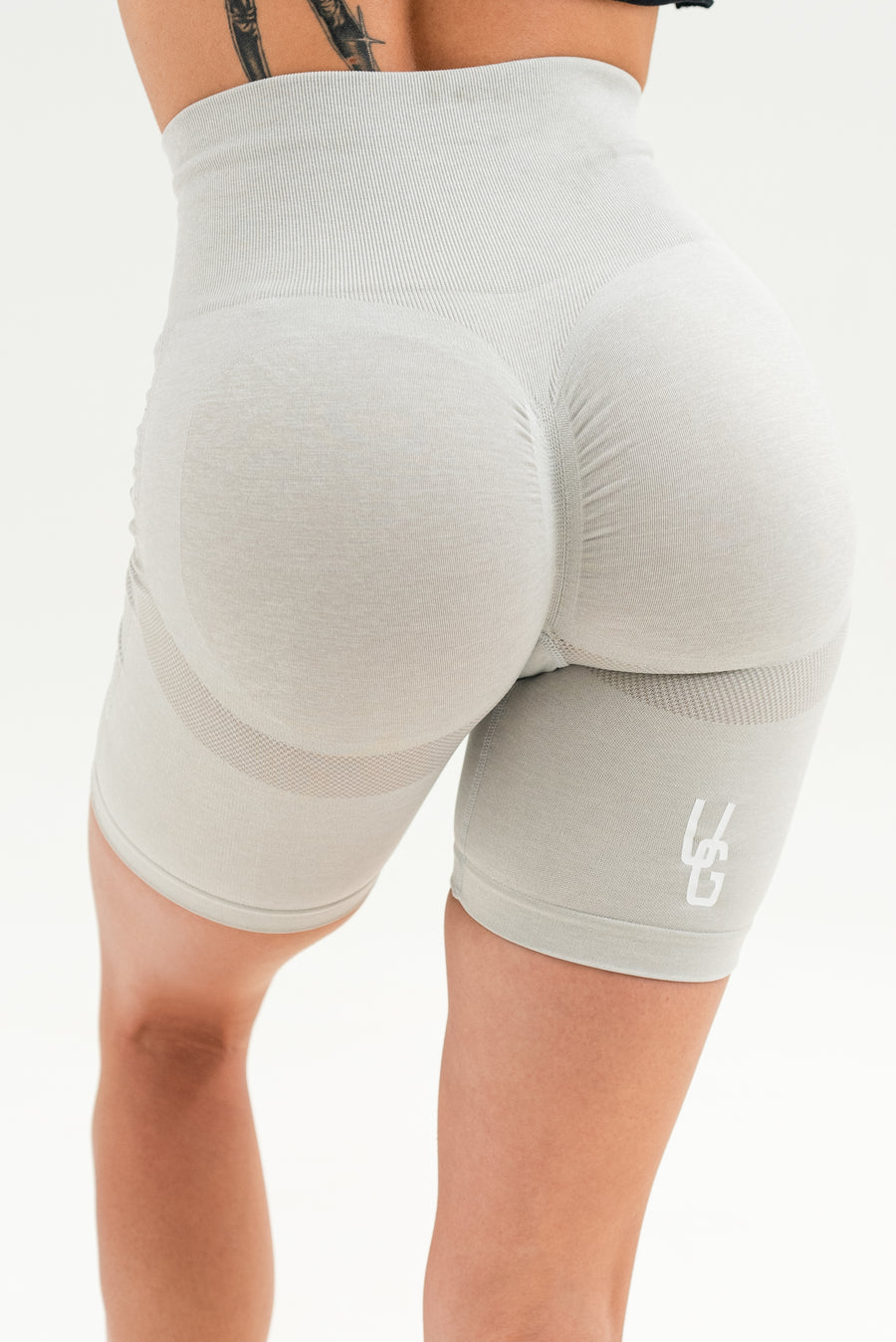 Booty Shaper Bike Shorts x Light Grey